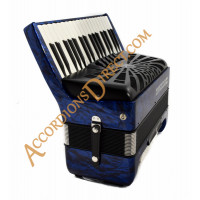 Hohner Bravo 34 key 72 bass blue accordion, MIDI options available